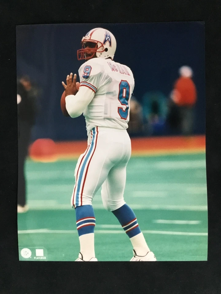 Steve McNair No. 9 Houston Oilers Fútbol 8x10 Color Foto I Foto 1 de 1