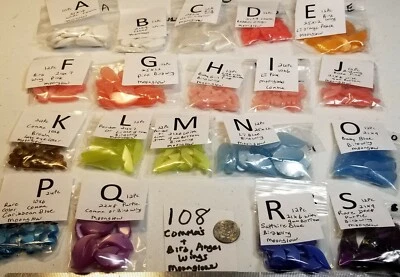 Termoestable Plástico Moonglow Coma y Ala de Pájaro Espalda Plana Joyería Reparación Artesanía De Colección Foto 1 de 2