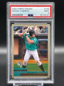2000 Topps Traded Miguel Cabrera Rookie RC Miami Marlins T40 PSA 9