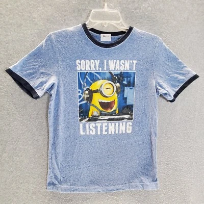 Despicable Me 3 Boys T-Shirt Large Blue Minion Sorry I Wasn't Listening T-Shirt - Image 1 of 4