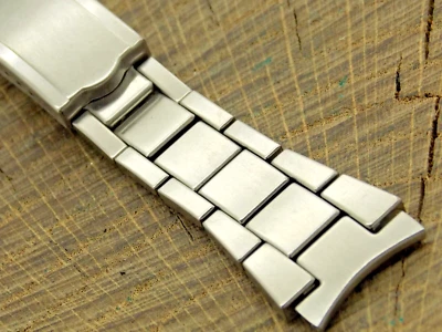 Correa de reloj vintage Admiral EE. UU. broche de despliegue 19 mm acero inoxidable nuevo en stock sin usar Foto 1 de 4