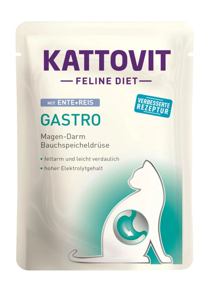 Kattovit Feline Diets Gastro Ente Reis 24x 85g Nassfutter Katzenfutter - Bild 1 von 1