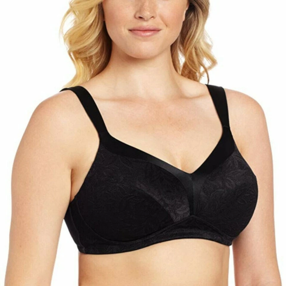25A99 Playtex 4641 Women's 18 Hr Gel Strap Wire Free Bra 40B Black - Image 1 of 1