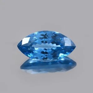 Natural Flawless Mozambique Blue Tourmaline MarquiseCut Loose Gemstone 19x10x7mm - Picture 1 of 4