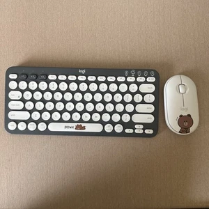 Logitech Wireless Keyboard and Mouse Set Line Friends Brown - Afbeelding 1 van 1