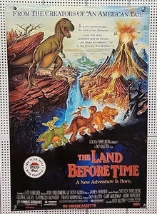 The Land Before Time Movie Poster Original 27"X 40" Dinosaur Animation - Picture 1 of 13