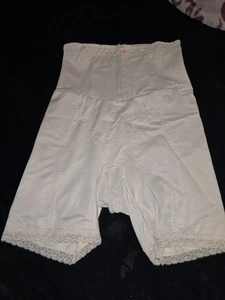 Vintage SlimLook SMOOTHIE Ivory PANTY GIRDLE Size X Large Lace Boning Stays 2738 - Picture 1 of 4