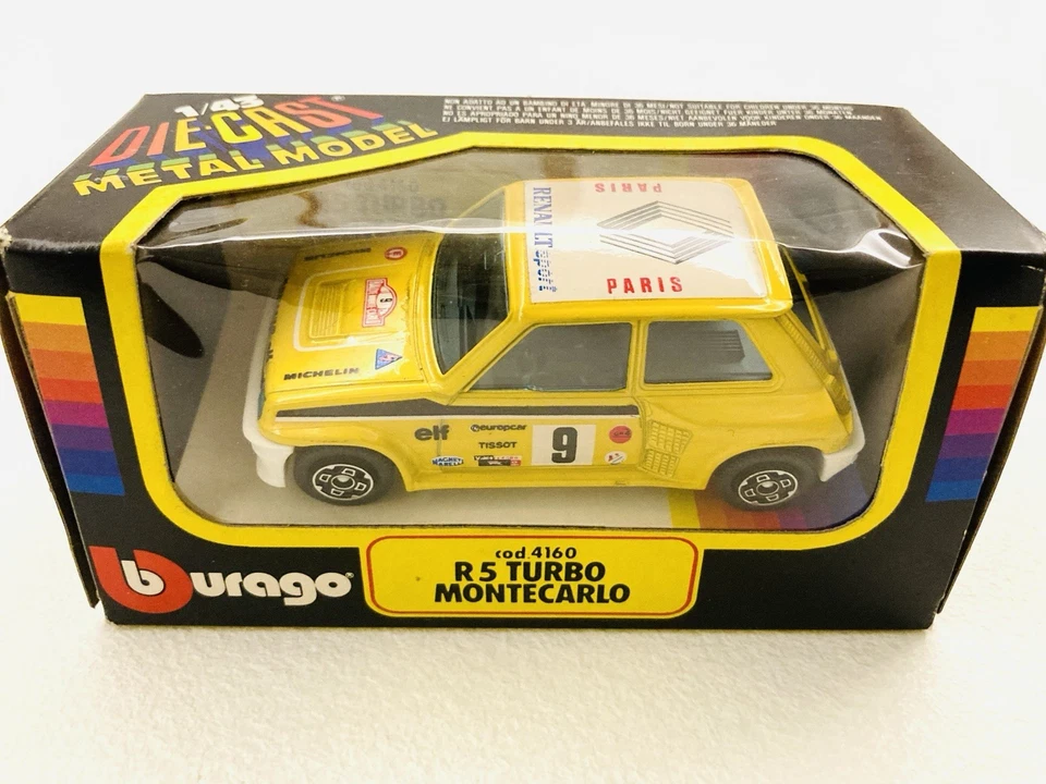 Modellino R 5 TURBO MONTECARLO, Burago scala 1:43 - cod 4160 IN BOX - Vintage - Immagine 1 di 3