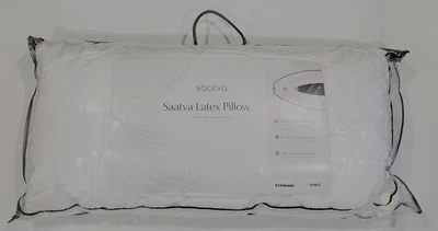 SAATVA LATEX PILLOW KING Sz 18x34 ORGANIC COTTON Luxury STANDARD LOFT 185.00 - Image 1 of 4