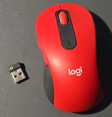 Logitech SIgnature M650 L Wireless Mouse - Red - Image 1 of 3