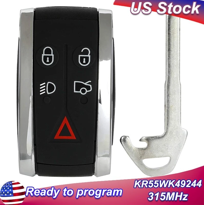 Llavero remoto para Jaguar XF XFR XK XKR KR55WK49244 PCF7953A 315 MHz Foto 1 de 1