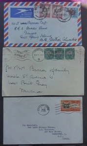 SOUTH AFRICA 3 COVERS 1930'S-50'S TO CANADA FREE SHIPPING - Picture 1 of 2