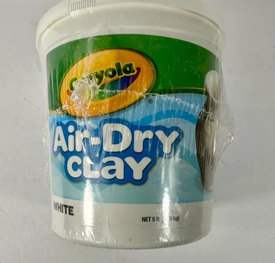 Crayola Air-Dry Self-Hardening Modeling Clay, 5LB Bucket, 白色 — 第 1/2 张图片