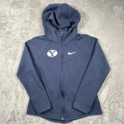 Sudadera con Capucha Brigham Young Cougars Para Hombre Grande Azul Marino NCAA Fútbol Nike Cremallera Completa Foto 1 de 4