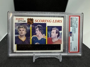 1980 Topps Scoring Leaders Dionne, Gretzky, Lafleur #163 PSA 8 (NM) - Picture 1 of 4
