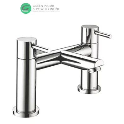 Bristan Blitz Chrome Bridge Bath Mixer Tap - Stick Handles - Deck Mounted - Image 1 of 2