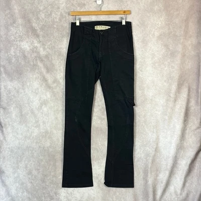 Prairie Underground Black Organic Cotton Canvas Stretchy Utility Flare Pants 27 - Image 1 of 4