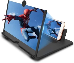 12" Thin Foldable Phone Screen Magnifier,HD Phone Amplifier with Folding Stand - Picture 1 of 24