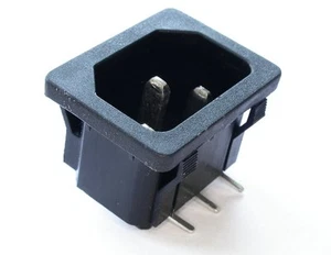 Gerätebuchse; Netzbuchse, Kaltgerätebuchse, Einbaubuchse max. 10A @ 240VDC - Picture 1 of 1