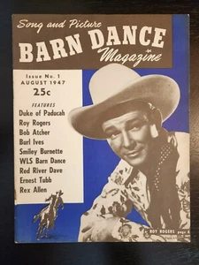 Vintage Barn Dance Magazine 1947 Square Country Music Roy Rogers - Picture 1 of 3