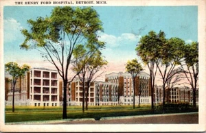 Postcard The Henry Ford Hospital Detroit Mich Jun 16 1924 White Border - Picture 1 of 4