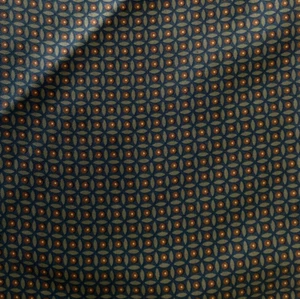 Gray Blue Brown Foulard ANSELMO DIONISIO Silk Ascot Cravat Italy - Picture 1 of 6