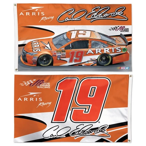 CARL EDWARDS #19 ARRIS 3'X5' DELUXE 2-SIDED FLAG NEW FREE SHIPPING WINCRAFT Cover