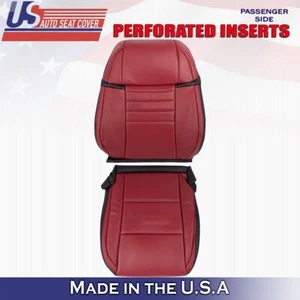 2020 Fit Lexus GS350 F-Sport Passenger Top & Bottom Leather Seat Cover Red - Picture 1 of 11