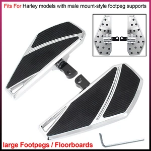 Hinten Sozius Trittbretter für Harley Male Mount Supports XL883 Softail Fat Boy - Bild 1 von 16