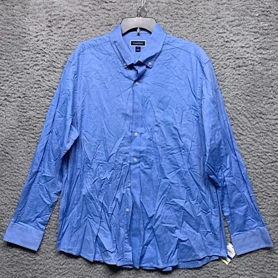 Club Room Shirt Mens XL  Blue Heather Cotton Button Up Long Sleeve - Image 1 of 4