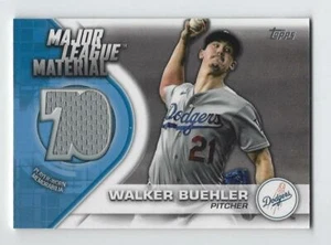 2021 Topps Series 1 #MLM-WB Walker Buehler Major League Materials Relic - Imagen 1 de 2