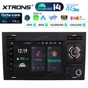 7" Android 14 8Core 4G 64GB Car GPS Nav Stereo Radio For Audi A4 S4 RS4 B6 B7 - Picture 1 of 19