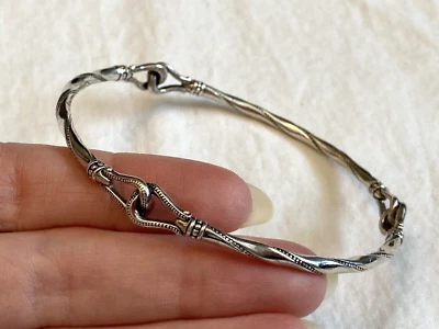 Scott Kay Delicate Sterling Silver Equestrian Woven Bangle Bracelet, 8" - Image 1 of 4