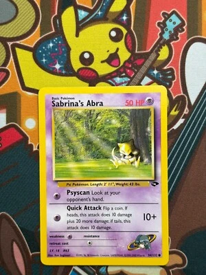 Sabrina's Abra 94/132 Gym Challenge englisch Pokemon Karten NM - Bild 1 von 2