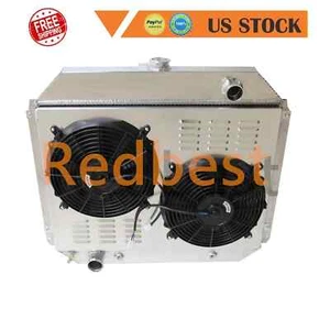 3Row Radiator&Fan For 66-79 Ford F100/150/250/350 Bronco Truck 302 351 400 460V8 - Picture 1 of 14