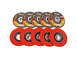 Menge (10) Keramik Fächerscheibe Schleifscheibe 4-1/2"x7/8", 60 Körnung 550508 - Bild 1 von 4