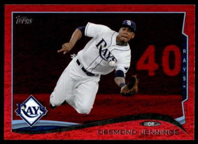 2014 Topps #582 Desmond Jennings Red Foil - Image 1 of 2