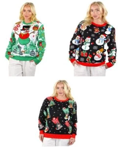 SOCAL LOOK Ugly Christmas Sweater for Women - Funny Holiday Pullover - Picture 1 of 21