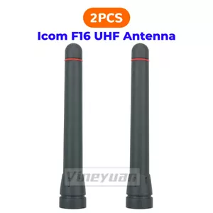 2PC UHF 400-470MHz Stubby Antenna For Icom Radio FA-SC57VS F11 F11S F14 F14S F16 - Picture 1 of 12