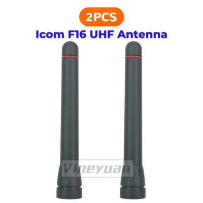 2PC UHF 400-470MHz Stubby Antenna For Icom Radio FA-SC57VS F11 F11S F14 F14S F16 - Image 1 of 4