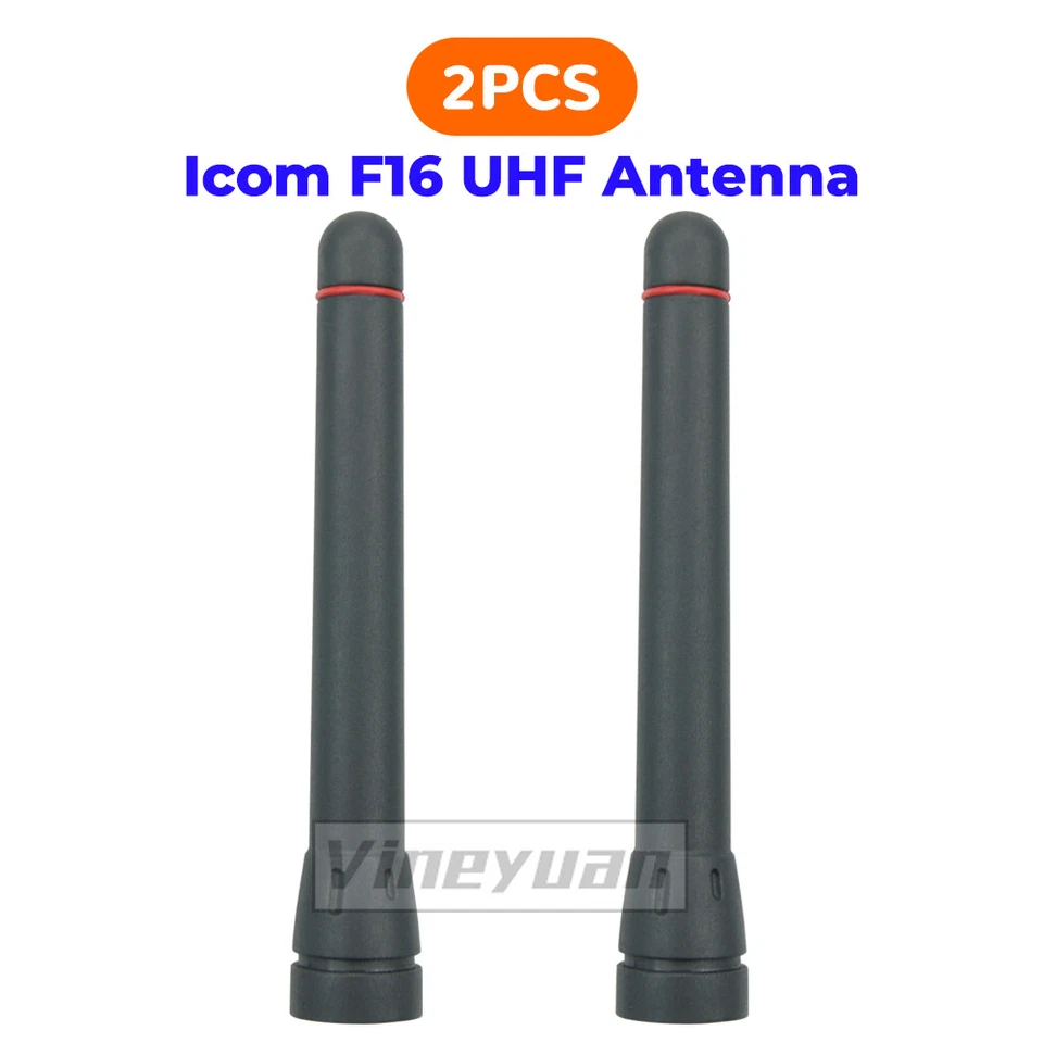 2PC UHF 400-470MHz Stubby Antenna For Icom Radio FA-SC57VS F11 F11S F14 F14S F16 - Image 1 of 4