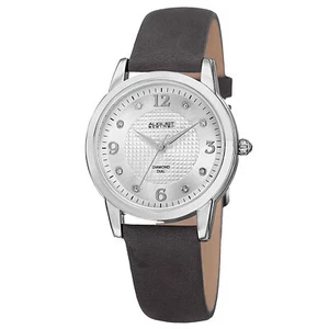 Women's August Steiner AS8198GY Genuine Diamond Hour Marker Leather Strap Watch - Picture 1 of 4