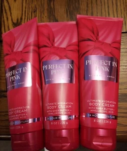 BATH AND BODY WORKS / PERFECTIN IN PINK / BODY CREAM X 3 / 8 OZ - Picture 1 of 1
