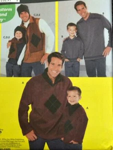 Simplicity Sewing Pattern 5741 Mens Boys Vest Top Scarf Hat Size S-L / S-XL - Picture 1 of 1