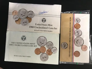 United States Mint Sets 1986 P&D 1988 P&D 1989 P&D - Picture 1 of 8