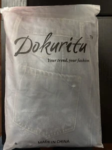 Dokuritu Baggy Jeans for Woman Wide Leg Mid-Rise Denim Ankle Pants Size - Large. - Picture 1 of 7
