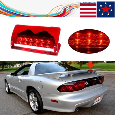 High Rise Spoiler 3rd Brake Light Red For 1993-02 Pontiac Firebird Trans Am WS6 — 第 1/4 张图片