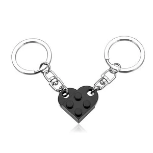Matching Couples Stuff Brick Heart Keychain Valentines Day Gifts for Him Her ... - Picture 1 of 7