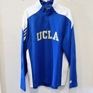 Adidas UCLA Bruins Sideline Climalite Quarter Zip Pullover Jacket Large - Picture 1 of 3
