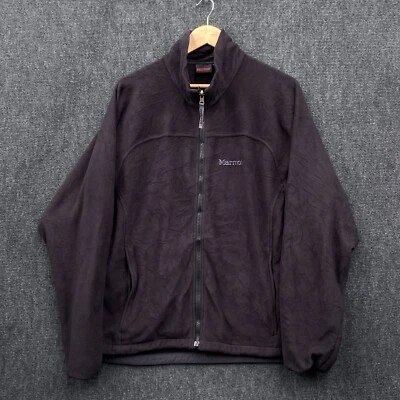Marmot Mens Fleece Jacket Full Zip Charcoal Grey Mock Neck Zipped Pockets L - Image 1 of 4